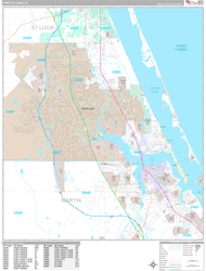 Port St. Lucie Wall Map Premium Style 2024